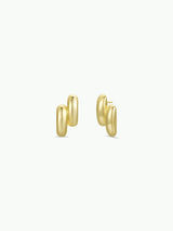 Gold Double Bold Bar Earring - Zen&Zip