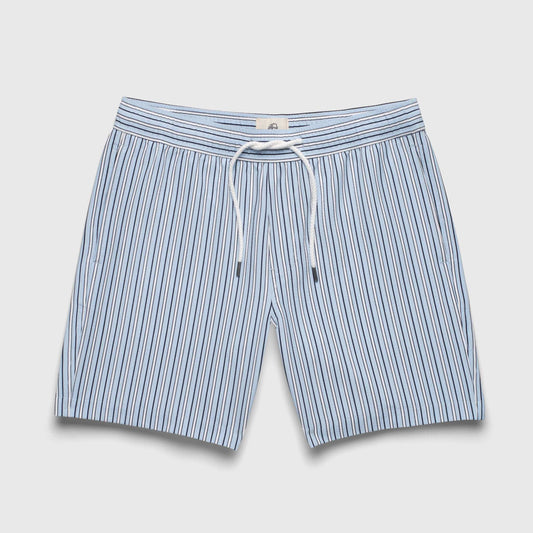 Jimmy 6.5" Seersucker Stripe Volley by SurfSideSupply | Skyway Blue - Zen&Zip