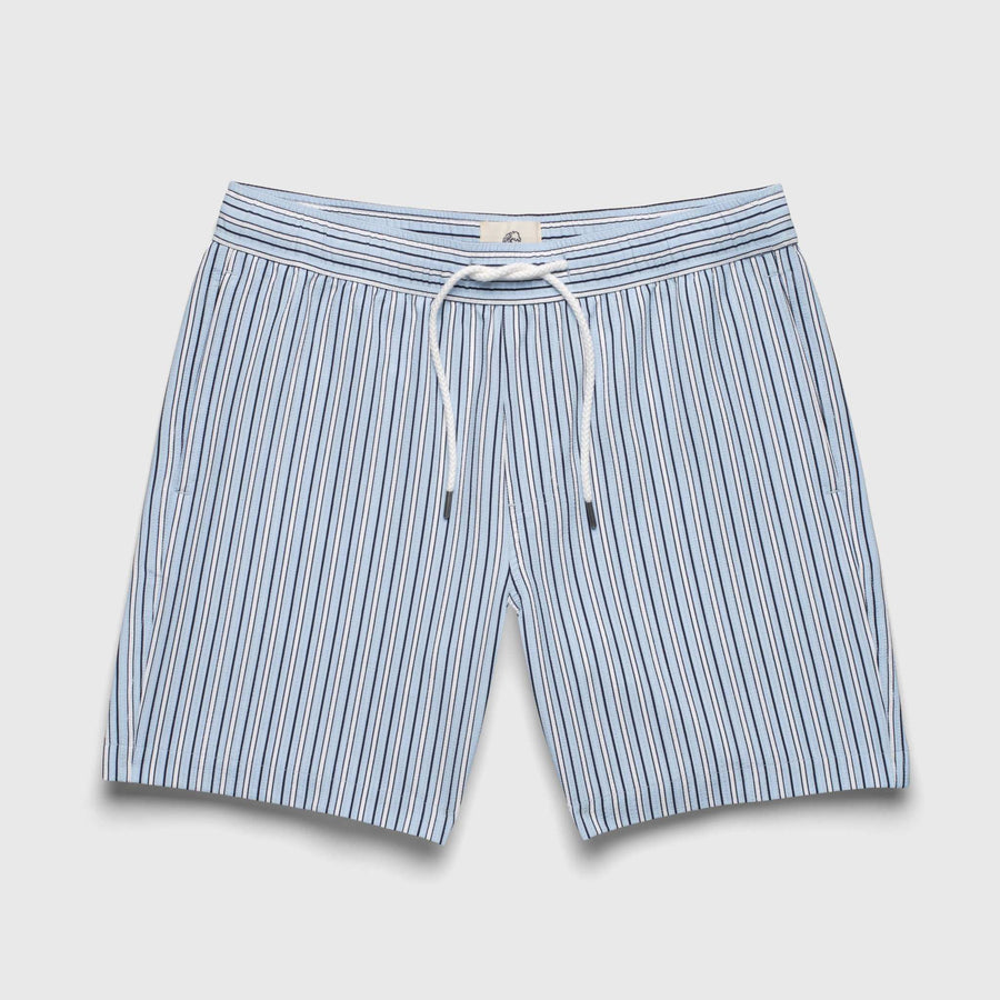 Jimmy 6.5" Seersucker Stripe Volley by SurfSideSupply | Skyway Blue - Zen&Zip