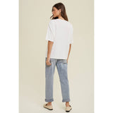 Drop Shoulder V-Neck Top by Wishlist Apparel | Off White - Zen&Zip