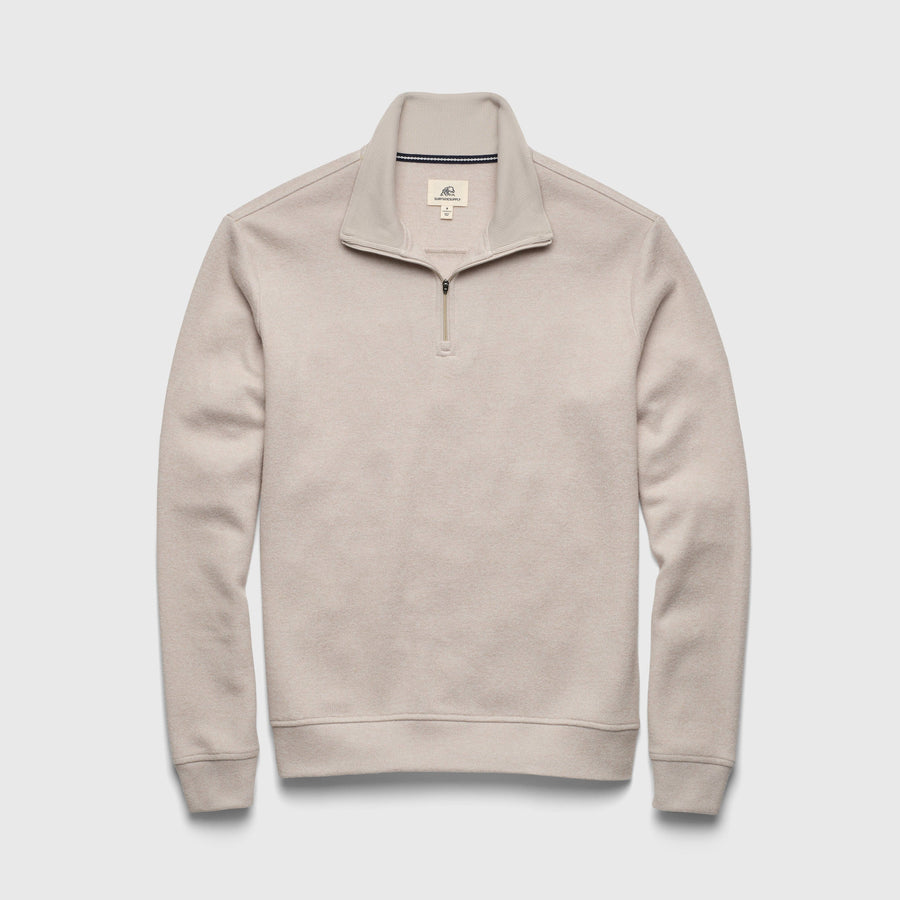 Bobby Cashmist Fleece Quarter Zip by SurfSideSupply | Taupe Grey Heather