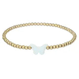 Butterfly GF Bracelet by Bara Boheme | White