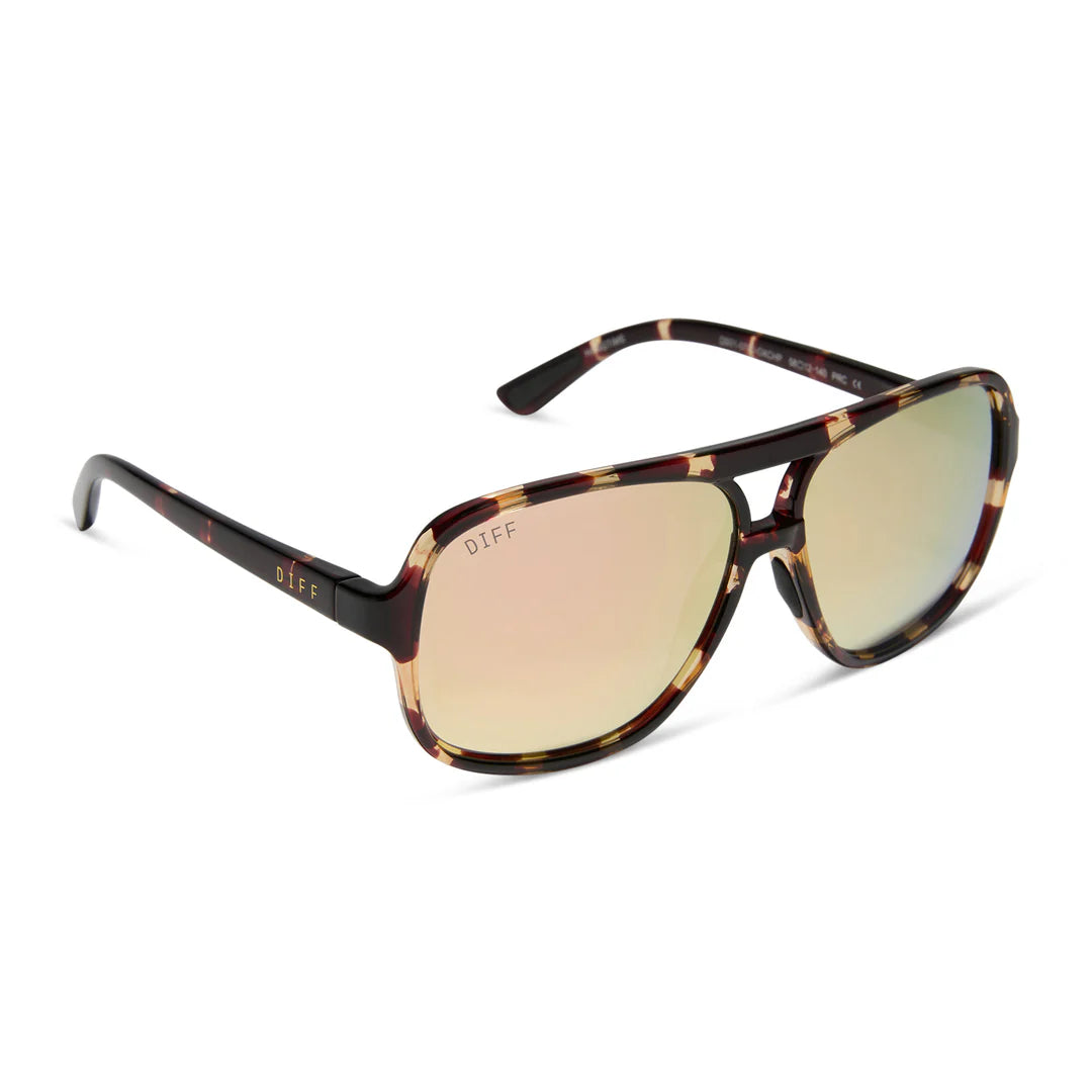 Hangtime Polarized by DIFF | Sport Tortoise + Champagne Mirror