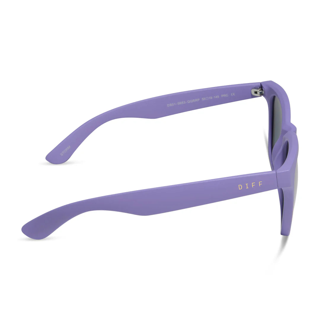 Storm Polarized by DIFF | Matte Lavender + Lavender Mirror