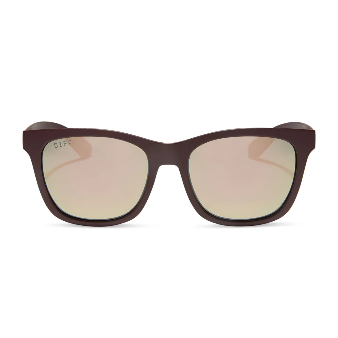 Storm Polarized by DIFF | Matte Rugby Red + Taupe Mirror