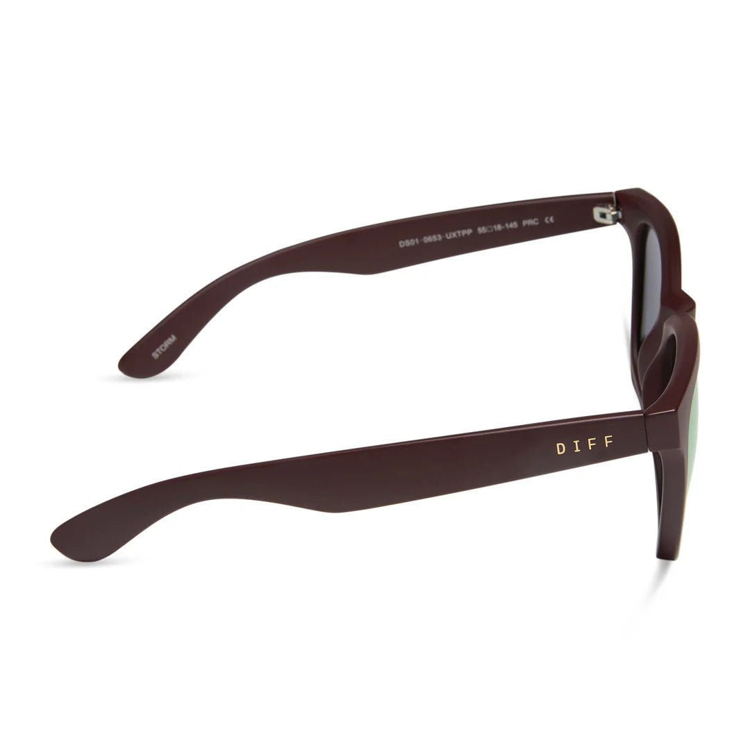 Storm Polarized by DIFF | Matte Rugby Red + Taupe Mirror