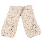 Flower Crochet Fingerless Gloves by Nirvanna Designs
