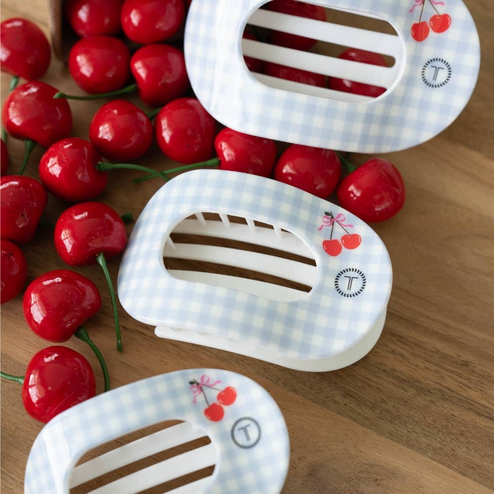 Flat Round Hair Clip | Large | Basket of Cherries - Zen&Zip