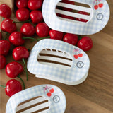 Flat Round Hair Clip | Large | Basket of Cherries - Zen&Zip