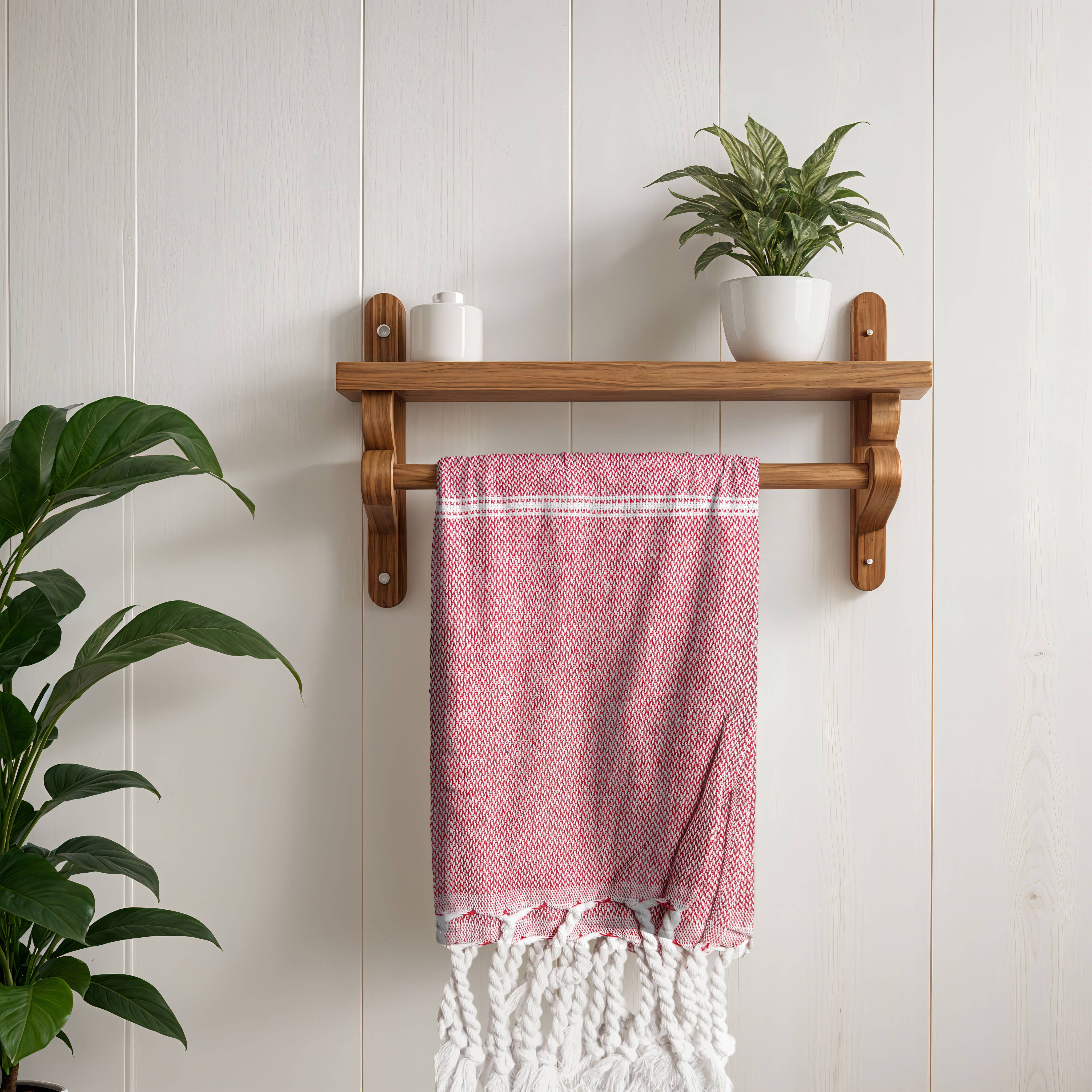 Fall Kitchen Hand Towels, Orange Cotton Dish Towels Tassels - Zen&Zip