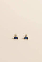 Double Stud Stack by JaxKelly | Sapphire CZ