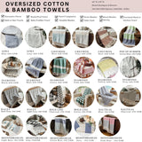 Turkish Towels Large, 100% Cotton Towels | 40x70" | 200 GSM - Zen&Zip