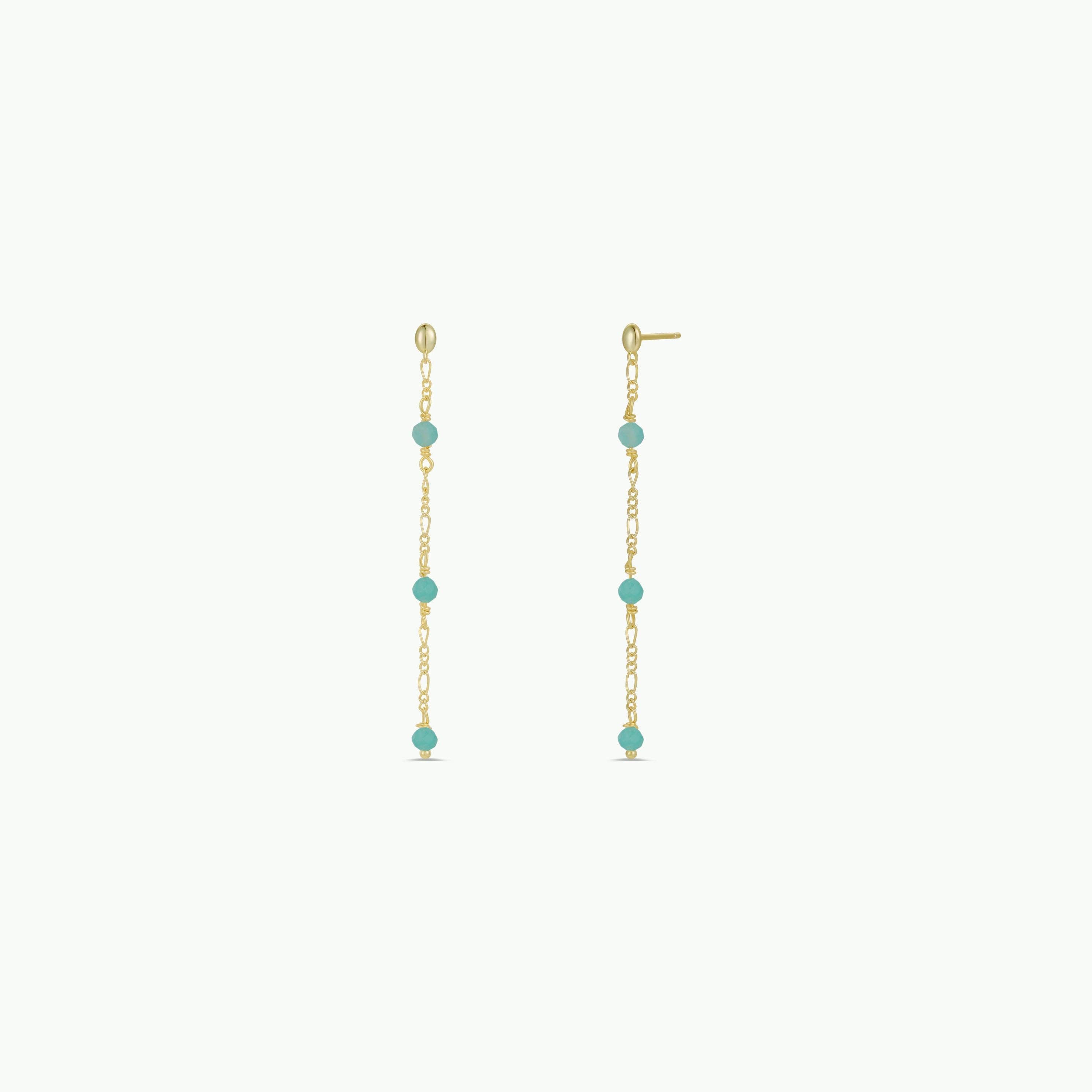 Gemstone Chain Drop Earring by JaxKelly | Amazonite - Zen&Zip