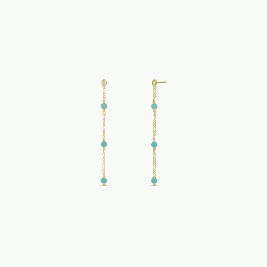 Gemstone Chain Drop Earring by JaxKelly | Amazonite - Zen&Zip