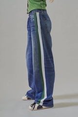 Faux Denim Side Stripe Track Pant by Fashion Week | Denim