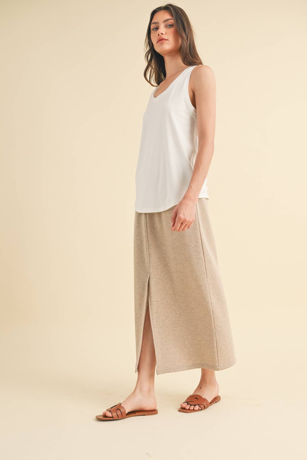 Cotton Scoop Neck Tank by Wishlist Apparel | Off White - Zen&Zip