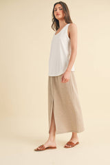 Cotton Scoop Neck Tank by Wishlist Apparel | Off White - Zen&Zip