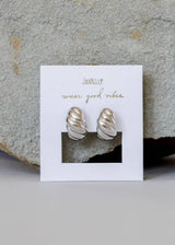 Silver Hoop - Swirl - Earring