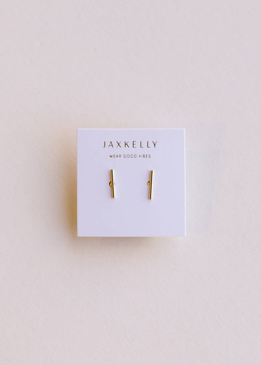 Minimalist Bar Earrings by JaxKelly | Gold - Zen&Zip