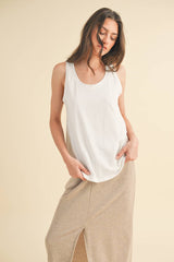 Cotton Scoop Neck Tank by Wishlist Apparel | Off White - Zen&Zip
