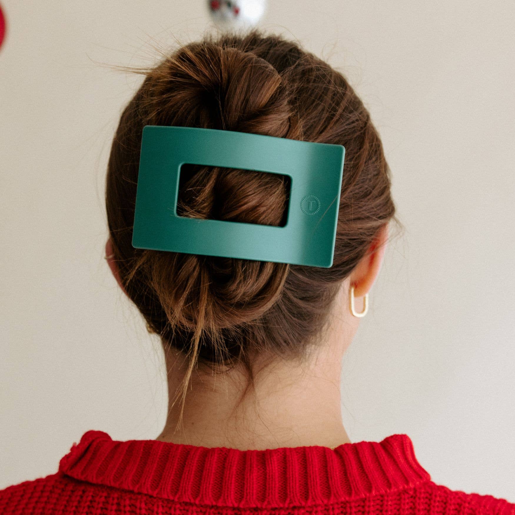 Flat Rectangle Hair Clip | Large | Fir Real - Zen&Zip