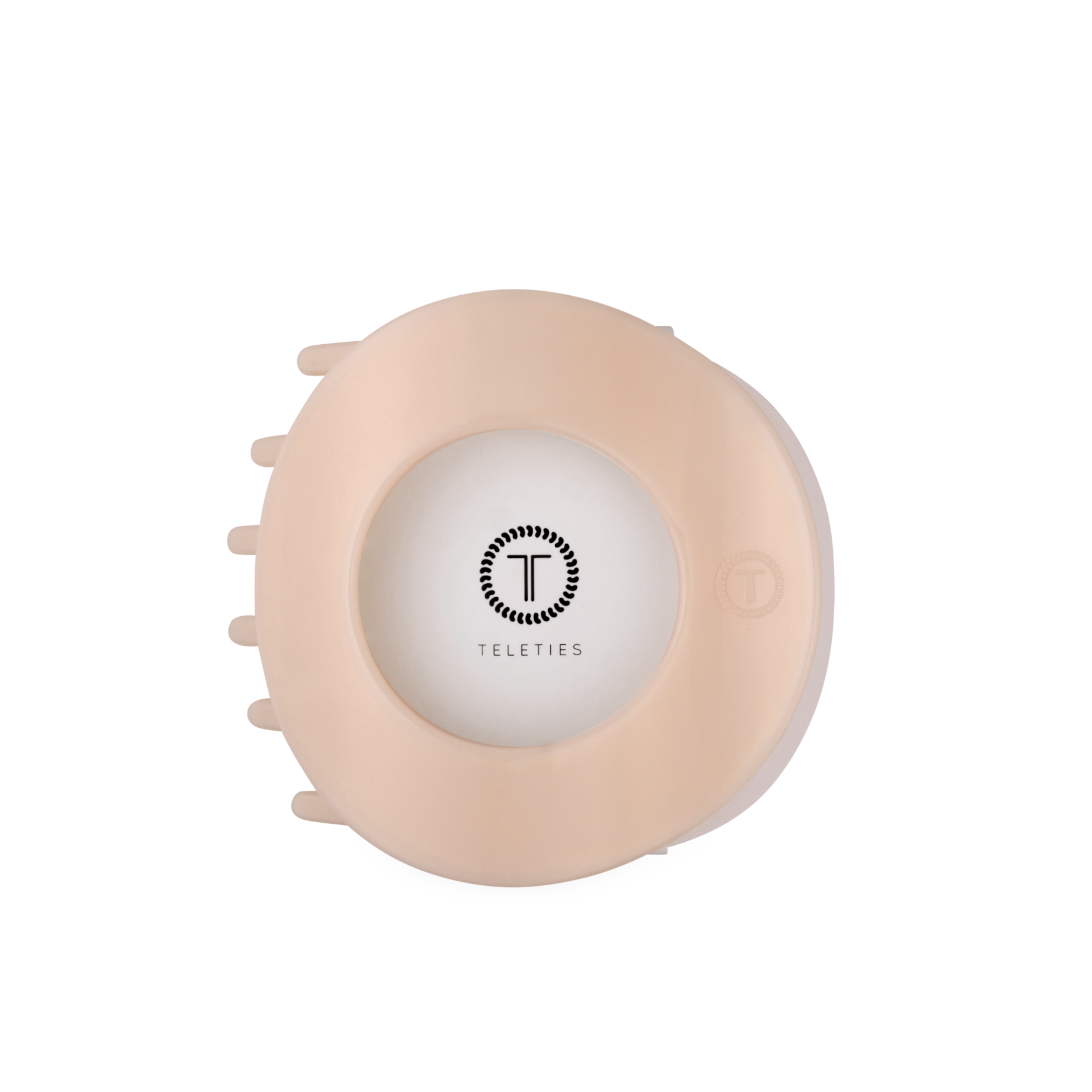 Almond Beige Large Flat Circle Hair Clip