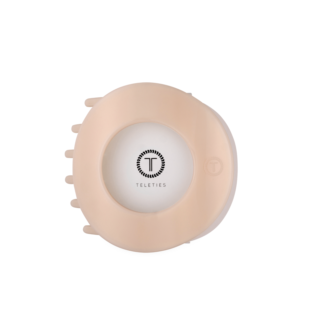 Almond Beige Large Flat Circle Hair Clip