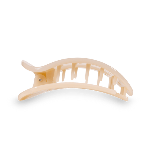 Almond Beige Small Flat Round Clip - Zen&Zip