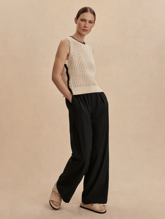 Kayson Extra Wide Leg Pant 29.5 by Varley | Black