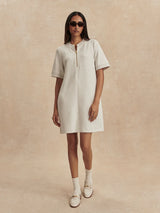 Nori Half Zip Dress by Varley | Ivory Marl