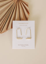 Drop - Mother of Pearl - Gold Earrings