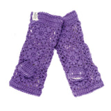 Flower Crochet Fingerless Gloves by Nirvanna Designs