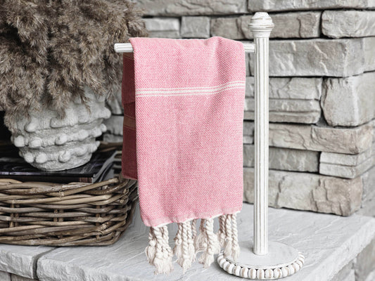 Kitchen or Bathroom Hand Towels with Tassels, Turkish Cotton - Zen&Zip