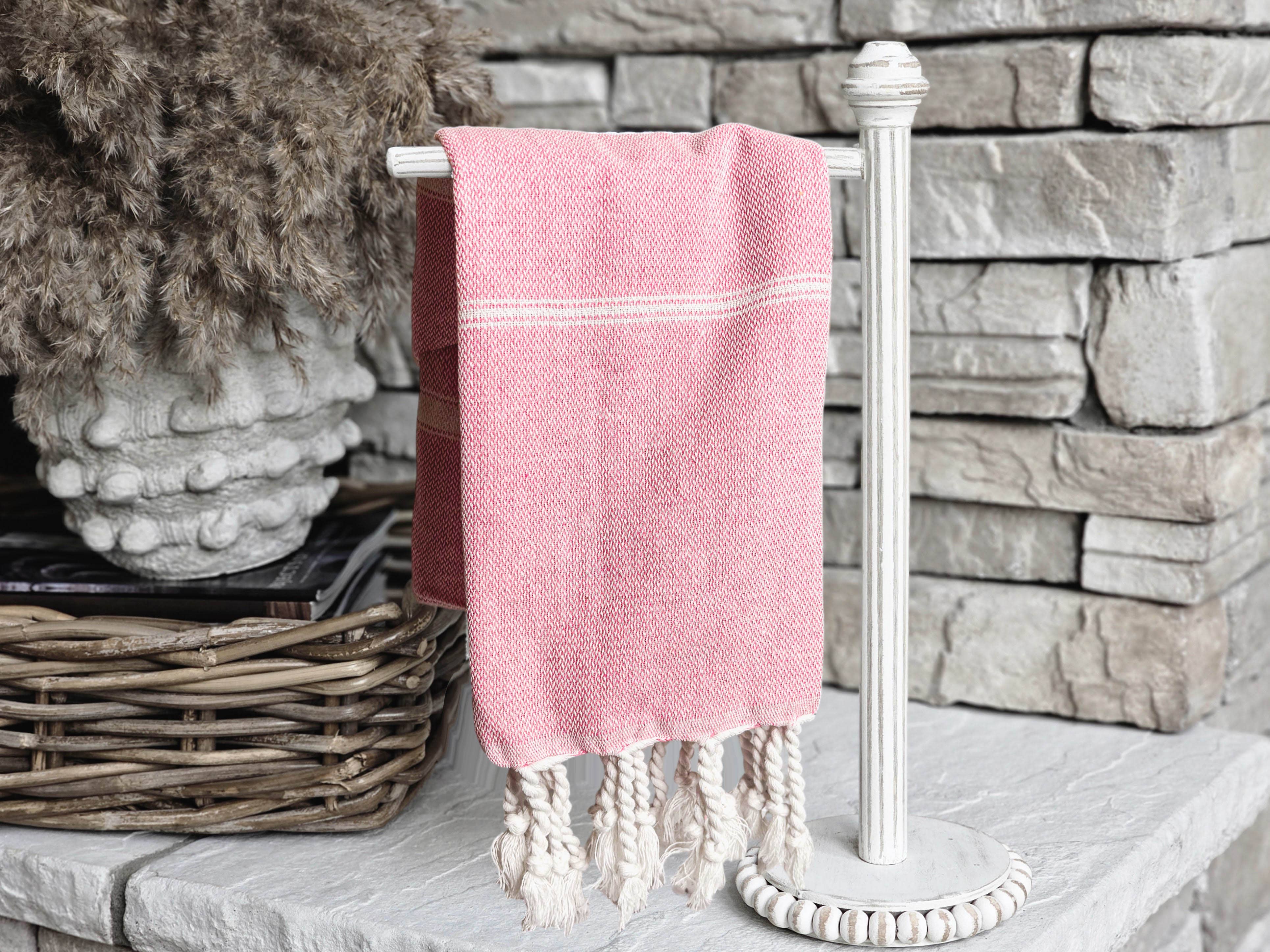 Fall Kitchen Hand Towels, Orange Cotton Dish Towels Tassels - Zen&Zip
