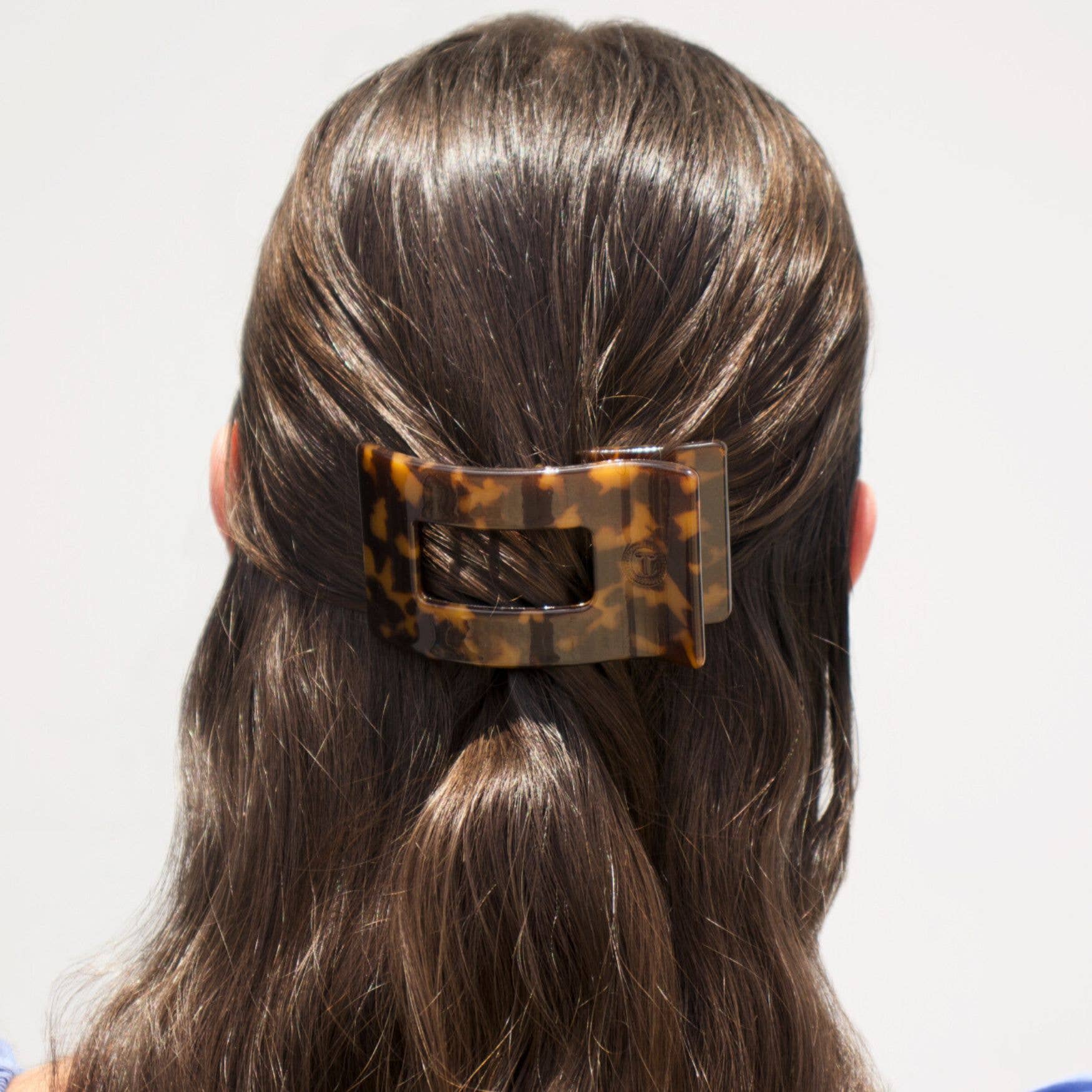 Flat Rectangle Hair Clip | Small | Tortoise - Zen&Zip