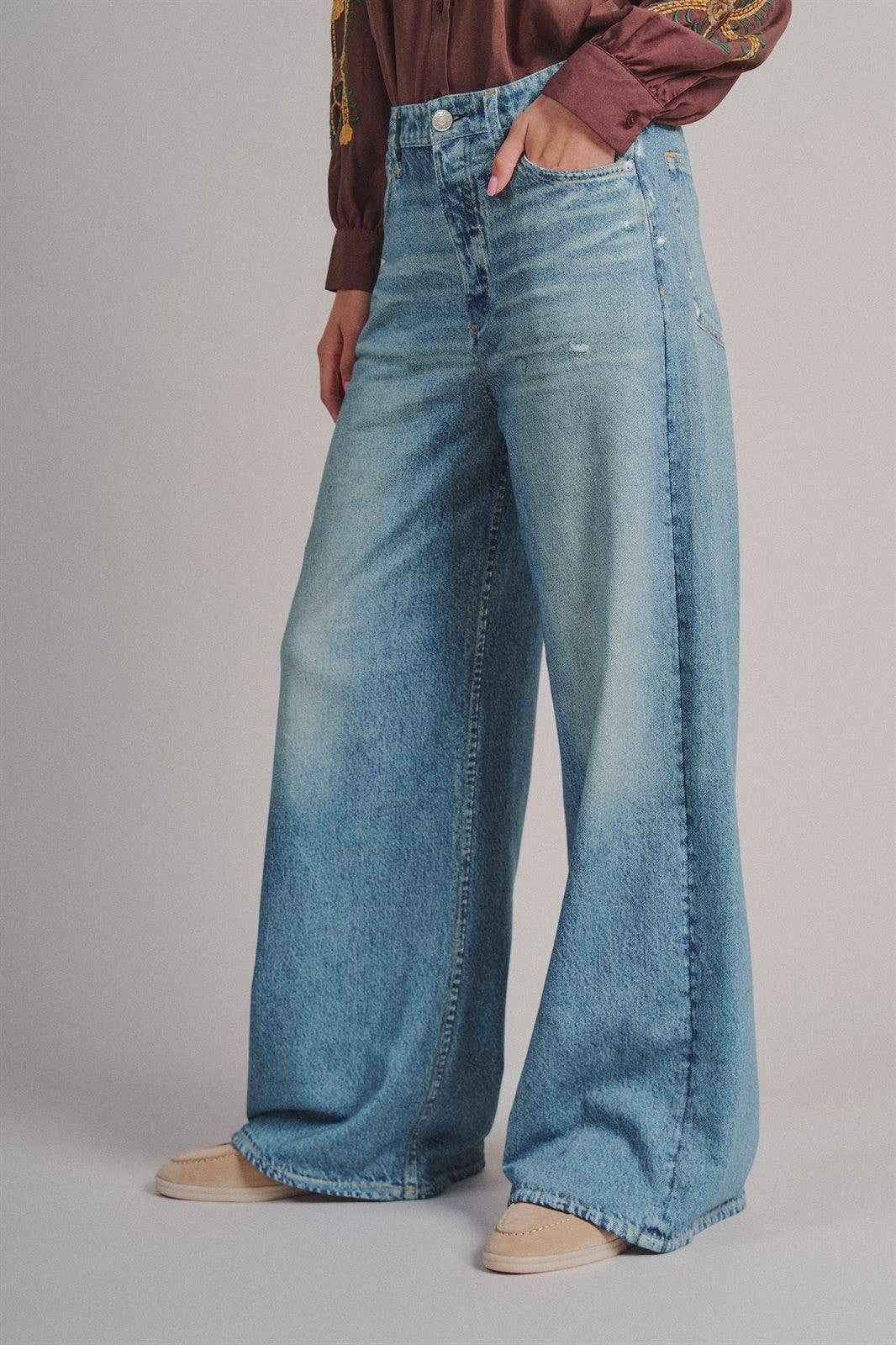 Faux Denim Flare Pant by Fashion Week | Denim