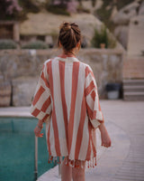 Striped Beach Cover Up by Moa | Pink - Zen&Zip