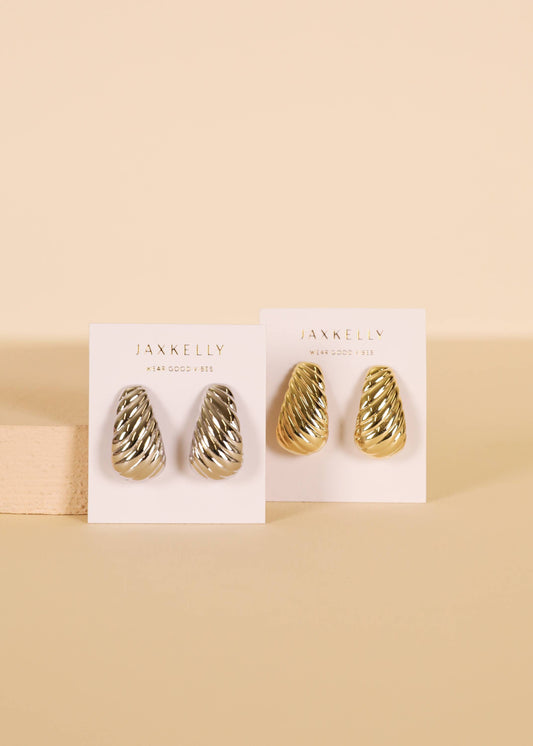 Bold Swirl Earring by JaxKelly | Silver - Zen&Zip