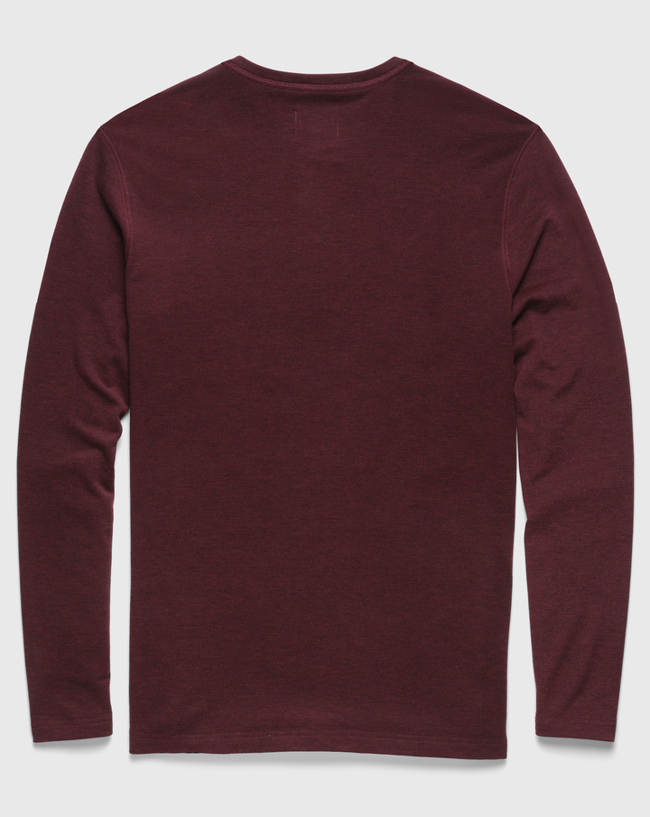 Sean Super Soft Classic Henley by SurfSideSupply | Cabernet Heather