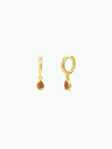 Teardrop Charm Hoop by JaxKelly | Champagne CZ