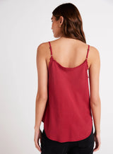 Frayed Cami Ruby Red