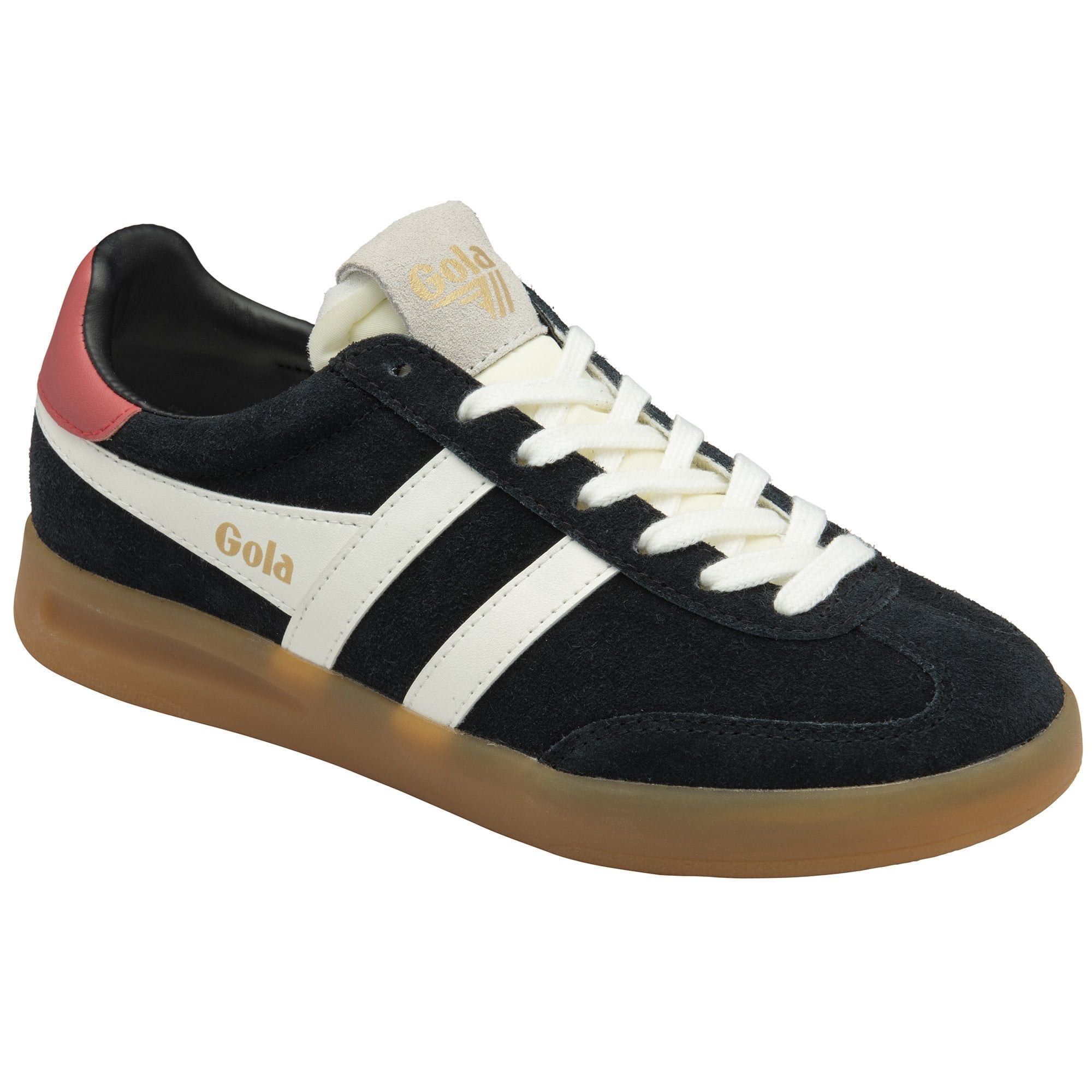 Cyclone Sneakers by Gola | Black/Off White/Coral/Gum