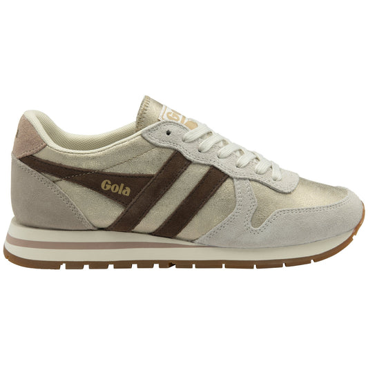 Daytona Blaze Sneakers by Gola | Gold/Dark Brown/Cameo