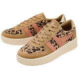 Grandslam Savanna Sneakers by Gola | Leopard/Light Caramel/Terracotta
