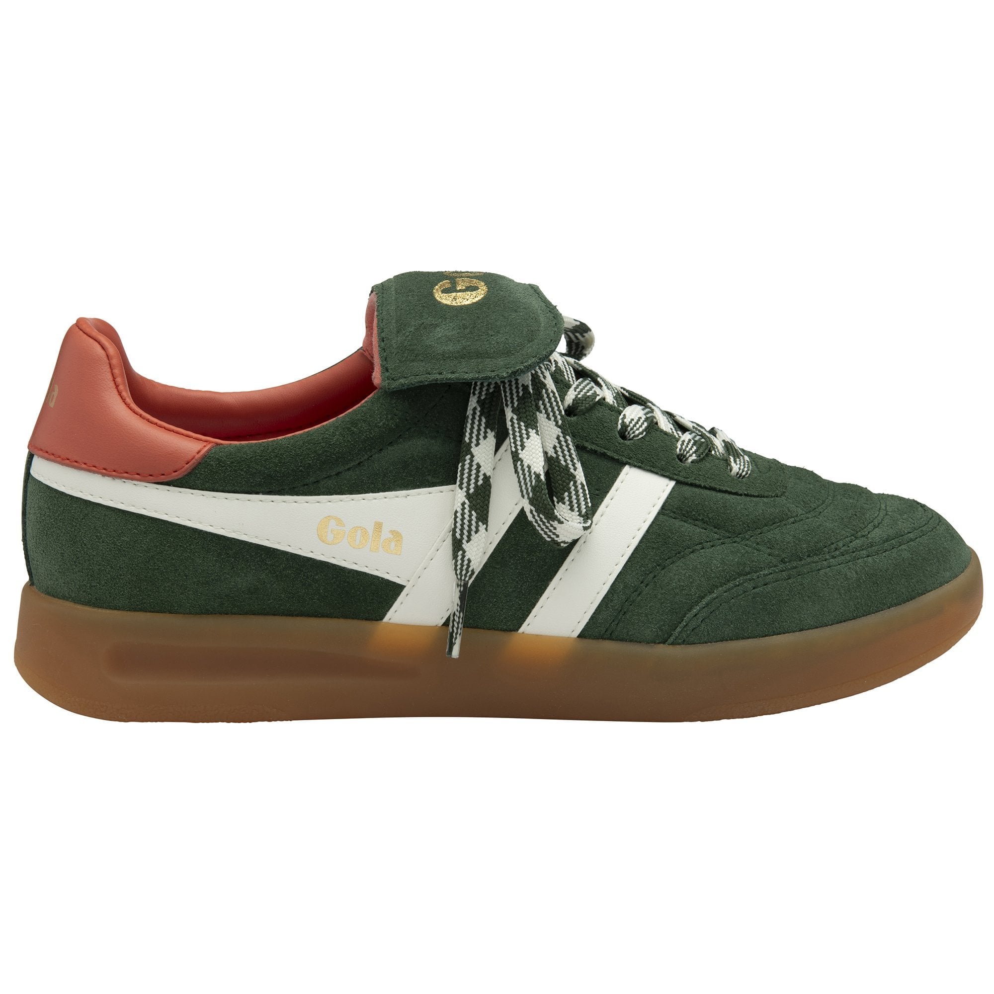 Stadia ’86 Sneakers by Gola | Evergreen/Off White/Hot Coral/Gum