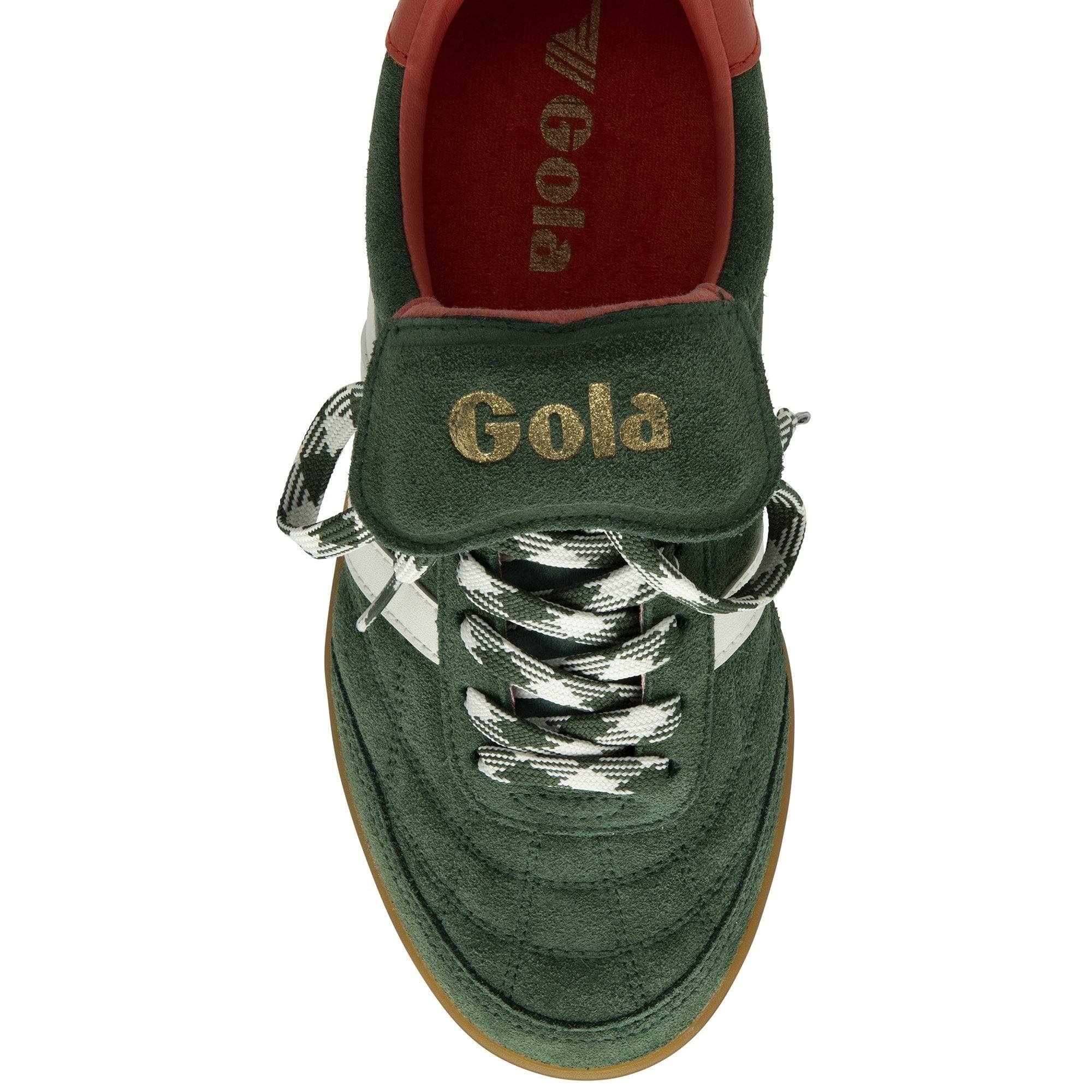 Stadia ’86 Sneakers by Gola | Evergreen/Off White/Hot Coral/Gum