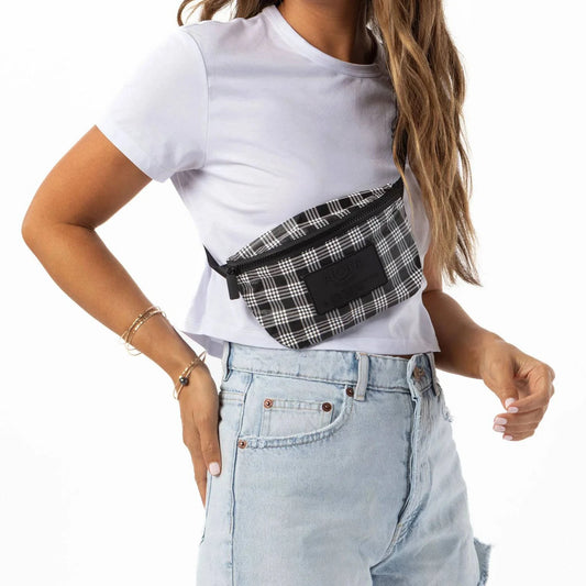 Palaka Mini Hip Pack by Aloha Collection | Black/White - Zen&Zip