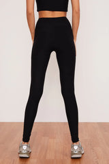 Wolven Onyx Crossover Pocket Legging Black