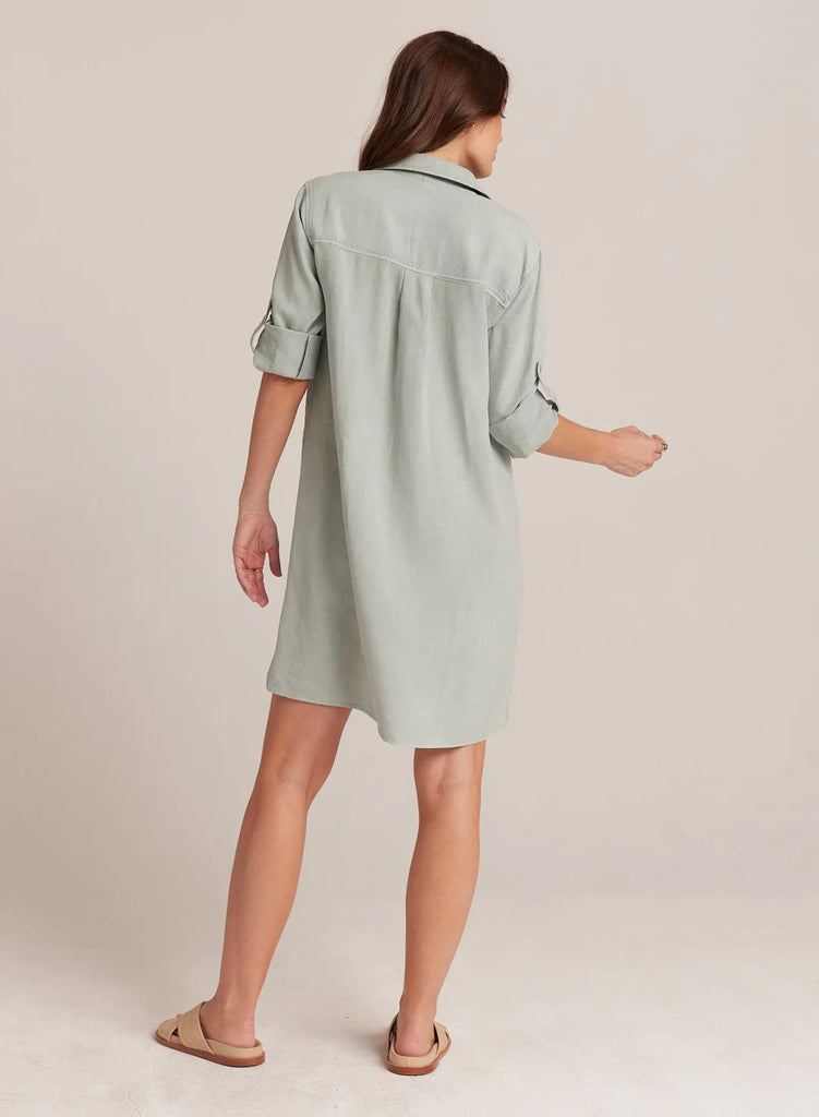 Long Sleeve A-Line Dress Oasis Green