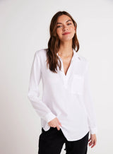 Long Sleeve Pullover Tunic White